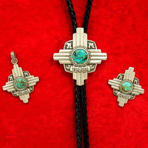 New Mexico Zia 100 Centennial Bolo, Pins and Pendants