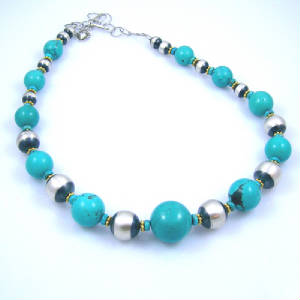 southwestern silver turquoise jewelry necklace santa fe native gregory segura N111-3.jpg