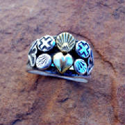 Southwestern Silver Jewelry Gregory Segura Santa Fe Style Spanish Market Ortegas on the Plaza R27g Gold Santa Fe Ring.jpg