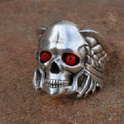 Southwestern Silver Jewelry Gregory Segura Santa Fe Style Spanish Market Ortegas on the Plaza winged skull ring.jpg