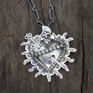 Spanish Market sterling silver sacred hearts southwest style.JPG